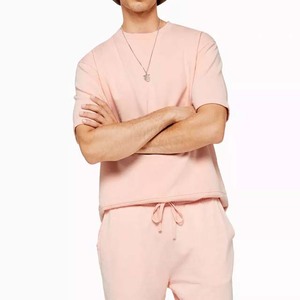 Conjunto Deportivo Informal de Dos Piezas para Hombre, Transpirable, de Algodón, Color Sólido, para Verano, para Entrenamiento en el Gimnasio y Ejercicio Físico - Product Image 1