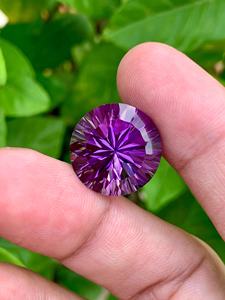 Pierre précieuse d'améthyste naturelle, taille concave, cristal violet pur, pierre brute pour la fabrication de bijoux, bague, pendentif, pierre de naissance de février - Product Image 4