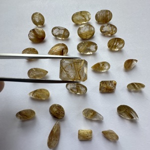 TFH Lot de rutile doré de 131 carats et 27 pièces, tailles jusqu'à 7x9 à 11x20, formes multiples, également taillées et polies, matériau AAA. - Product Image 2