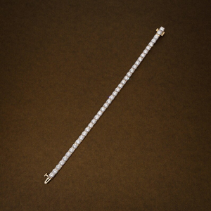 Bracelet tennis en diamants ronds brillants créés en laboratoire, 12,22 carats, E-F VVS2, diamants certifiés, cadeau de luxe - Product Image 2