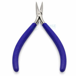 Alicates de Punta Larga de Acero Inoxidable de Alta Calidad de 7 Pulgadas con Mango Azul para Extensiones de Cabello, Fáciles de Usar - Product Image 1