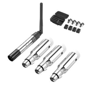 Ricevitore Wireless DMX, 3 Ricevitori 1 Trasmettitore, Banda ISM 2.4G, Portata 656 ft, Batteria Ricaricabile per Accessori Illuminazione Palcoscenico - Product Image 1