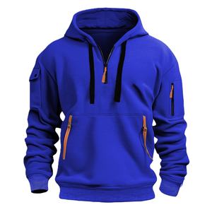 Vente en gros de vêtements de sport de haute qualité avec logo personnalisé pour hommes vêtements d'athlétisme vêtements de sport de grande taille sweat à capuche à poches multiples pour hommes - Product Image 1