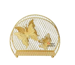 high selling <b>golden</b> finished metal stainless steel butterfly design napkin holder for hotel restaurant and <b>bar</b> - Product Image 1
