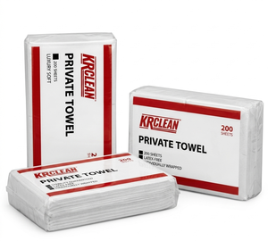 Lingettes sèches non tissées Krclean écologiques et personnalisables en spunlace, haute absorption, 80 g/m², pour soins personnels et nettoyage médical des patients - Product Image 1