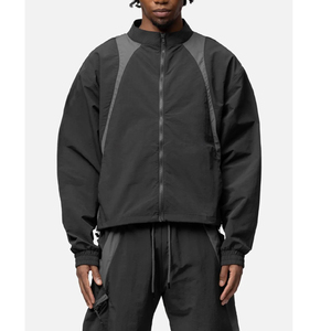 Conjunto de 2 Piezas Personalizado de Alta Calidad para Hombre, Chaqueta Cortavientos de Invierno con Capucha y Cremallera, Traje Deportivo Impermeable con Cremallera, 100% Nailon Reversible de Alta Calidad - Product Image 1