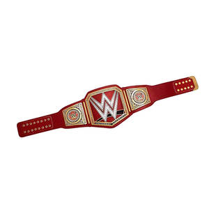 Ceinture de championnat de lutte universelle en cuir rouge, ceinture de championnat WWE - Product Image 3