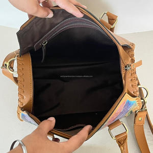 Sac de voyage en cuir de vachette véritable, grande capacité, haute qualité, pour femme, nouveau design cactus, sac à main week-end portable. - Product Image 6