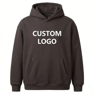 Sweat à capuche personnalisé épais coupe oversize et carrée 390 GSM en molleton avec poche kangourou, vente en gros OEM, style streetwear - Product Image 2