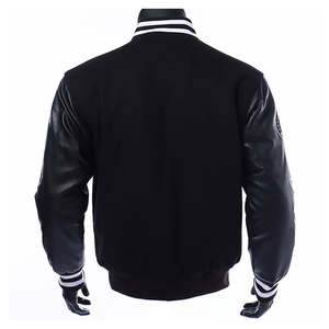 Veste de baseball Letterman, veste varsity, manches en cuir véritable, corps en laine, pour hommes, confortable et respirante - Product Image 6