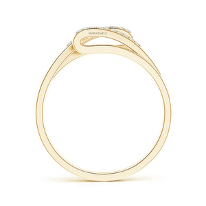 Anillo de Lujo con Tres Diamantes Cultivados en Laboratorio, Corte Brillante, con Detalles Pavé, en Oro de 10K, 14K, 18K, Plata 925, 935, Moderno, para Aniversario o Compromiso - Product Image 4
