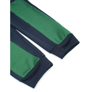 Survêtement pour garçons, couleur marine et verte, veste à capuche avec fermeture éclair, pantalon à taille élastique, poches latérales, tenue sportive, vêtements d'automne - Product Image 2