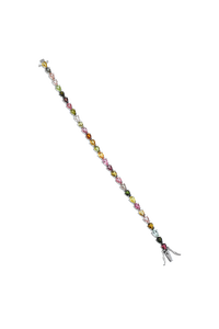 Multi Tourmaline <b>Bracelet</b> in 92.5 Sterling Silver KLSB-20351 - Product Image 2