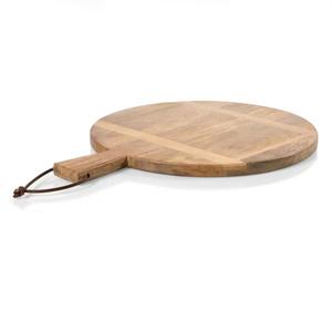 Planche à découper ronde avec poignée robuste, surface de coupe lisse, design compatible avec les couteaux, idéale pour le service, la préparation et l'utilisation en cuisine - Product Image 2