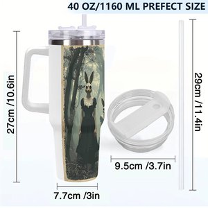 Vaso térmico personalizado con logo, de acero inoxidable, 40 oz, para viajes, ideal para branding corporativo y regalos para empleados. - Product Image 4