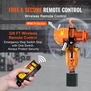 Polipasto Eléctrico Inalámbrico de Cadena de 2 Toneladas con Capacidad de 4400 LBS y Altura de Elevación de 20 Pies, Protección IP54, Grúa Trifásica - Product Image 4