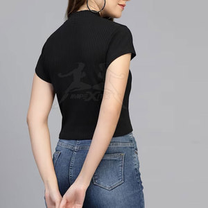 Camiseta Corta Informal para Mujer con Tela Ligera, Camiseta Corta para Mujer para Colecciones de Ropa Urbana - Product Image 5