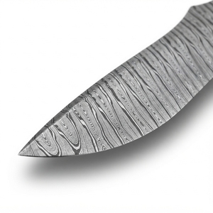 Lame de couteau en acier Damas faite à la main, pleine longueur, pour le dépecage et la chasse, fourniture pour la fabrication de couteaux DIY, vente en gros, directement du fabricant - Product Image 4