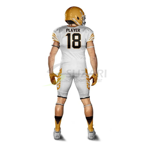 Vente en gros d'uniforme de football américain pour hommes de haute qualité conceptions personnalisées respirant grande taille avec manches courtes - Product Image 3