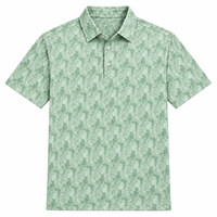 Chemise de golf décontractée pour homme, en maille imprimée de qualité supérieure, à manches courtes, respirante, en mélange de polyester, coupe ajustée, avec poche et logo personnalisé