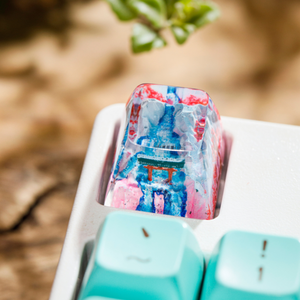 Teclas Místicas de Anime, Teclas Artesanales Personalizadas, Teclas Anime Lindas, Teclas Verdes, Juego de Teclas, Teclas de Resina - Product Image 2