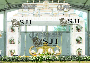 Mughal Heritage Theme <b>Wedding</b> Stage Setup Durable Diya Fiber Reinforced Plastic Indian <b>Wedding</b> Décor - Product Image 4