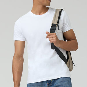 เสื้อยืดคอกลมหนานุ่ม ผ้าคอตตอนผสมโพลีเอสเตอร์ 100% สไตล์วินเทจ สำหรับผู้ชาย ใส่สบายๆ สีพื้น เหมาะสำหรับใส่ในฤดูร้อน ขายส่ง - Product Image 2