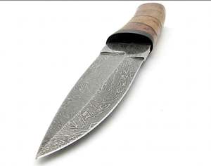 Outil utilitaire lourd en acier damas forgé à la main sur mesure OEM avec manche en bois de burl segmenté - Product Image 6
