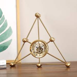 Premium Round Metal Desk <b>Clock</b> For Tabletop Display With Stylish Frame And Contemporary Decorative Presence - Product Image 6