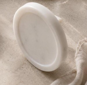 Luxury <b>Marble</b> Stone <b>Coasters</b> – Round White <b>Marble</b> Cup <b>Coasters</b> for Home & Hotel Decor - Product Image 4