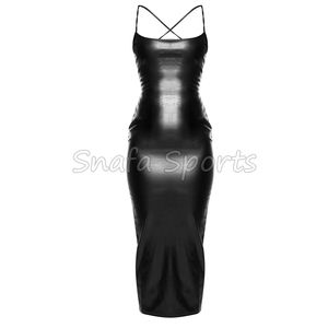 Robe en cuir sexy pour femme, lingerie de nuit avec demi-chemises, respirante et écologique, pour femmes matures - Collection 2026 à succès - Product Image 6