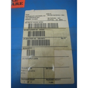 NEW AMAT 0200-00072-PI, แหวนควอตซ์แบบแทรก, AMAT - อุปกรณ์และอะไหล่เซมิคอนดักเตอร์ระดับโลกที่เชื่อถือได้ - Product Image 6