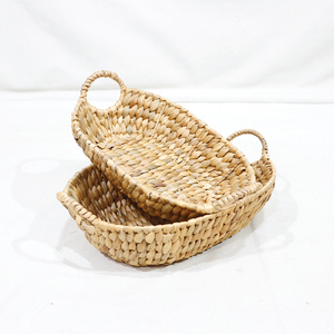 Hand-woven <b>Plastic</b> Eco-Friendly Multifunction Home Decor Storage <b>Basket</b> Rectangle Food Household Desktop - Product Image 3