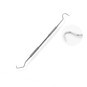 Instruments chirurgicaux dentaires professionnels manuels en acier inoxydable, kit de détartrage, outils buccaux, poignée moletée argentée, Classe I - Product Image 4