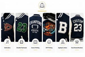 Chenille Yellow Varsity Jacket Custom Letterman <b>Baseball</b> Bomber Men's Streetwear Vintage Embroidered Patch Front 3D - Product Image 5