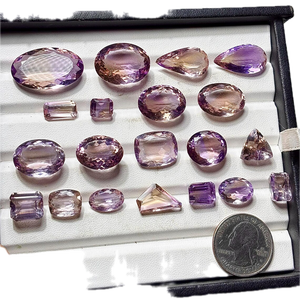 Pierres précieuses d'amétrine naturelle facettées, formes variées, multicolores, pour la création de bijoux - Product Image 5