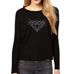 Dernière Version T-shirts d'été pour femmes de haute qualité avec strass, anti-boulochage, protection UV, respirants, séchage rapide, manches courtes - Product Image 4