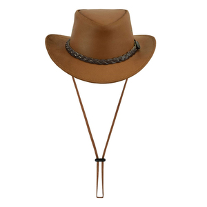 GENERSA SPORTS Cowboy <b>Hat</b> Unisex Beaded <b>Band</b> Mesh Ventilation Light Brown Casual Outdoor Four Seasons Adult Adjustable Polyester - Product Image 4