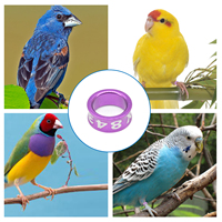 Bagues d'identification pour oiseaux, bagues multicolores en aluminium pour pattes d'oiseaux, 50 pièces, bagues de marquage portables pour oiseaux (8 mm, 50 pièces)