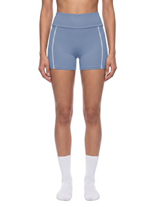 Shorts Deportivos de Cintura Alta para Mujer, Color Sólido, Tejidos, para Yoga, Ejercicio, Fitness, Cintura Elástica, Transpirables, Spandex, Poliéster - Product Image 5