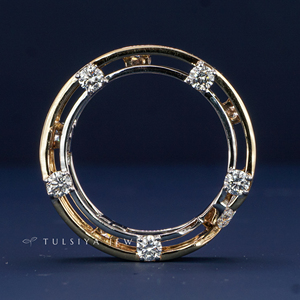 Bague en or massif 14 carats de qualité supérieure avec diamant de laboratoire pour homme, design classique moderne, alliance avec diamant de laboratoire de haute qualité - Product Image 3