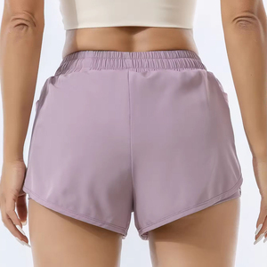 Shorts Deportivos 2 en 1 para Mujer, Cintura Alta, para Gimnasio, Yoga, Fitness, con Forro Interior y Bolsillo para Teléfono, Venta al Por Mayor, Logotipo Personalizado, OEM - Product Image 6