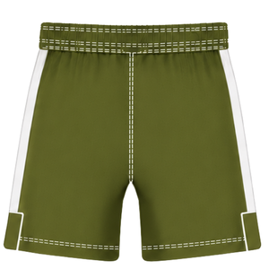 Conjunto de Uniforme de Rugby Verde Oliva y Blanco de Manga Corta, Jersey de Rugby a Rayas con Cuello Redondo, Pantalones Cortos con Cordón, Ropa Deportiva para Entrenamiento - Product Image 6