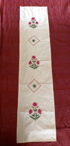 Embroidered Eco-Friendly Cotton Table <b>Runner</b> Floral Pattern Traditional Home Decor Outdoor Hand <b>Washable</b> Christmas Decor - Product Image 1