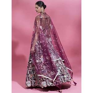 Impresionante Lehenga Choli de lentejuelas y malla suave para boda - Product Image 5