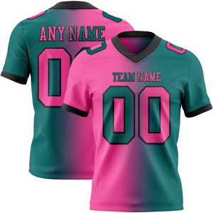 Custom American Football Jersey Moisture Wicking Fabric Digital Print OEM ODM Private Label Adult Youth Team Sportswear - Product Image 3