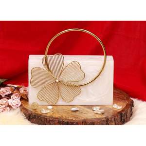 Bolso de Mano de Resina de Diseño para la Noche, Accesorios de Moda con Cristales para Damas - Product Image 6