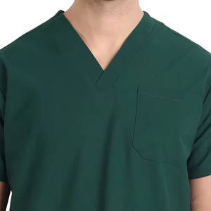 Conjunto de Uniforme Médico Verde Oscuro, Uniforme Médico con Múltiples Bolsillos, Puños Elásticos, Traje de Enfermería, Ropa de Trabajo Profesional para Clínica, OEM - Product Image 5