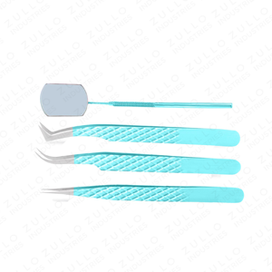 ชุดแหนบต่อขนตาคุณภาพสูง สีฟ้าพลาสม่า สแตนเลสสตีล ด้ามจับแบบกระจก ปลายแหลม สำหรับงานต่อขนตาอย่างแม่นยำ - Product Image 2