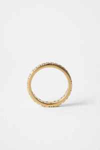 Anillo minimalista único de diamantes cultivados en laboratorio con corte redondo para unisex, oro amarillo de 14 quilates, anillo de boda ancho para parejas, joyería fina para ella. - Product Image 2
